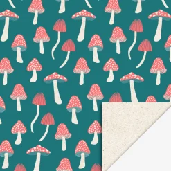 Online House of Products 1 Roll Of Mushroom Wrapping Paper