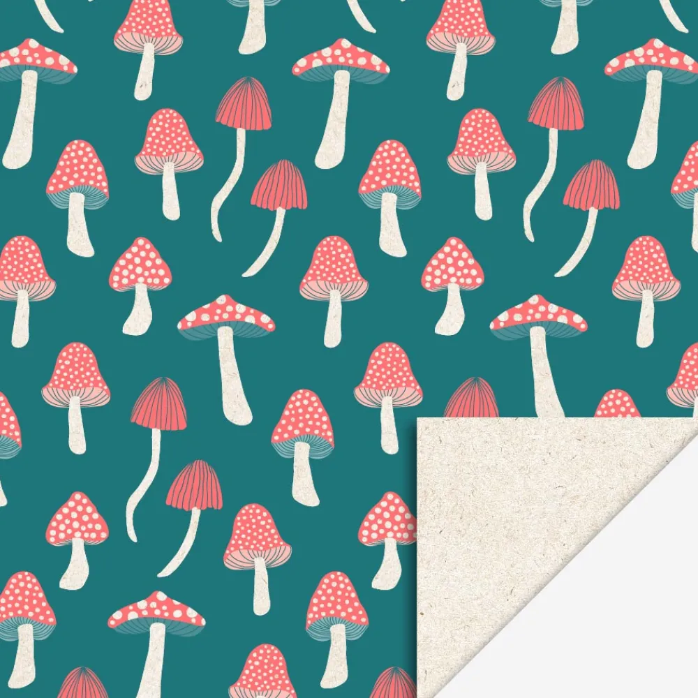Online House of Products 1 Roll Of Mushroom Wrapping Paper