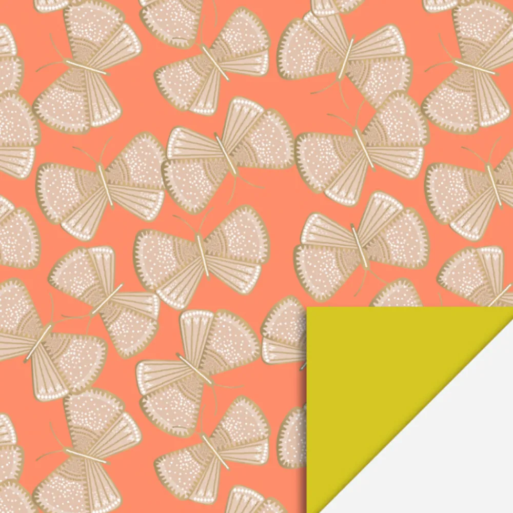 Best House of Products 1 Roll Of Nude Butterflies Wrapping Paper