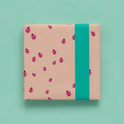 Shop House of Products 1 Roll Of Pink Ladybug Wrapping Paper