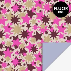 New House of Products 1 Roll Of Pink Stars Wrapping Paper