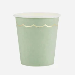 Fashion Party Pro 8 Sage Green Scalloped Cups