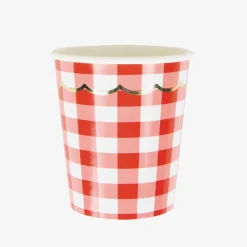 Clearance Party Pro 8 Scalloped Gingham Cups
