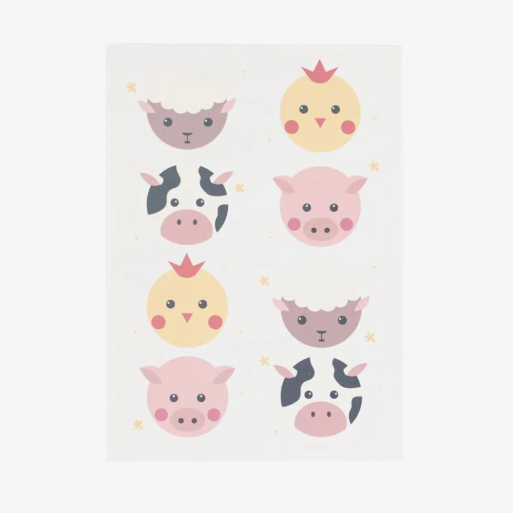 Best My Little Day 1 Sheet Of 8 Farm Animal Tattoos