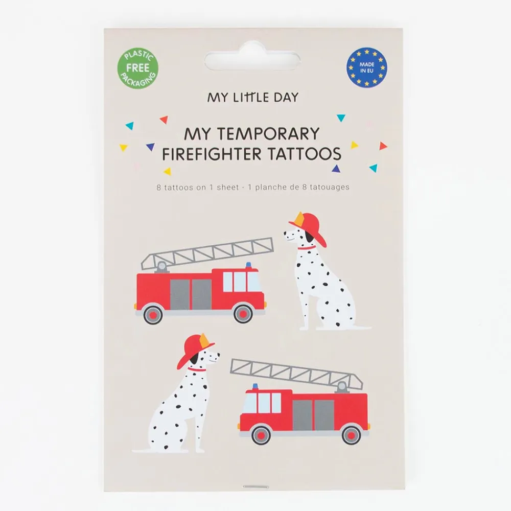 Best My Little Day 1 Sheet Of 8 Firefighter Tattoos