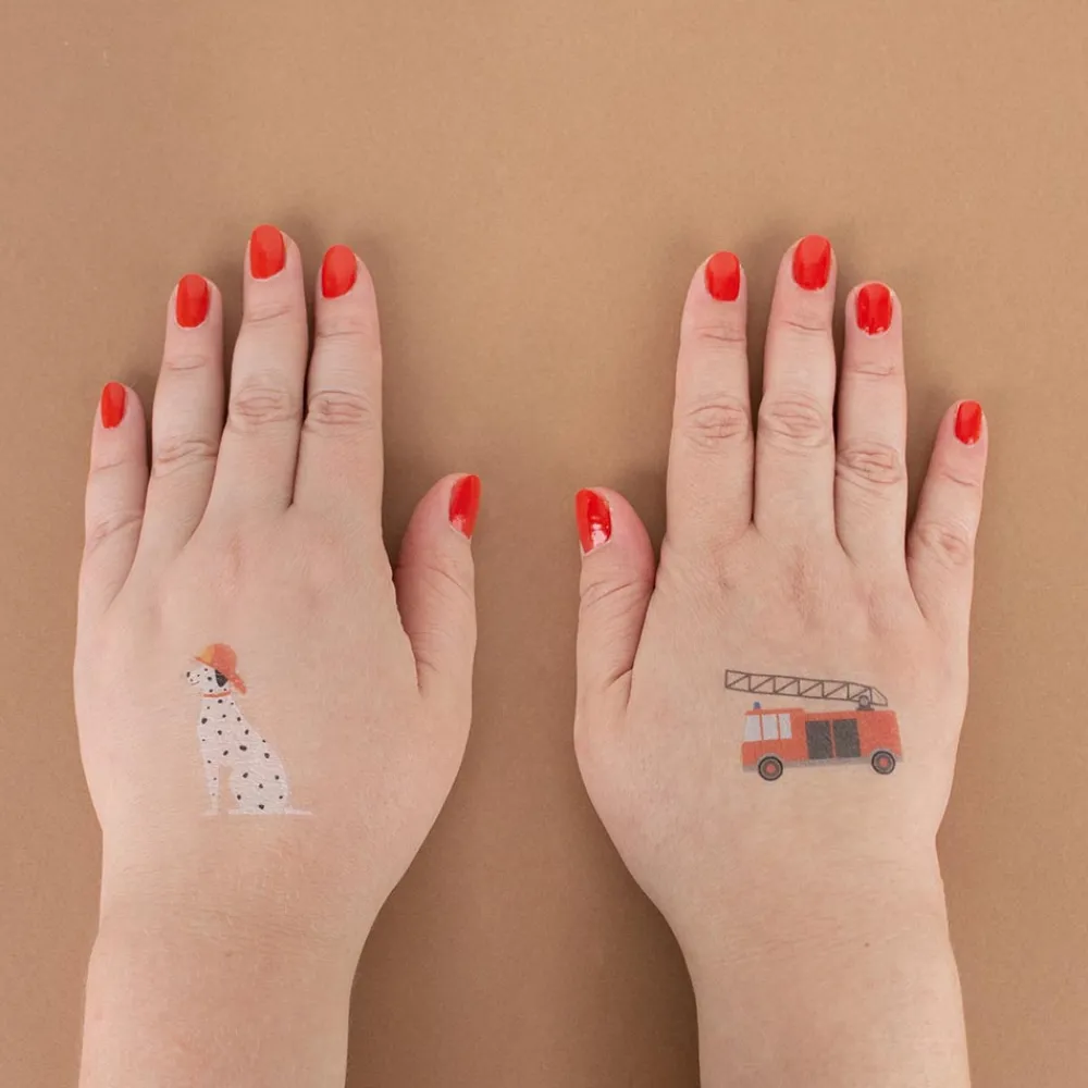 Best My Little Day 1 Sheet Of 8 Firefighter Tattoos