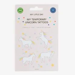 New My Little Day 1 Sheet Of 8 Galactic Unicorn Tattoos