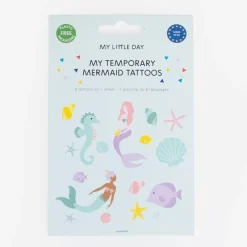 Fashion My Little Day 1 Sheet Of 8 Pastel Mermaid Tattoos