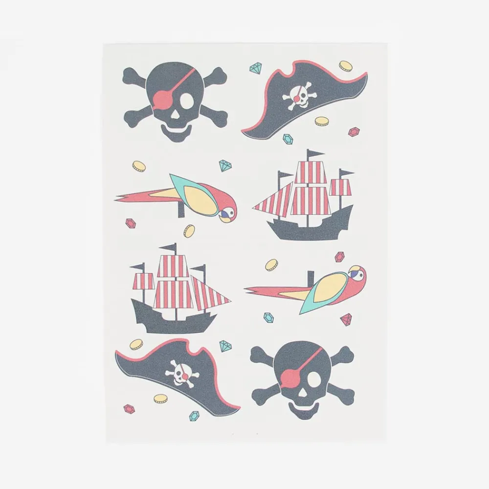 Best My Little Day 1 Sheet Of 8 Pirate Tattoos
