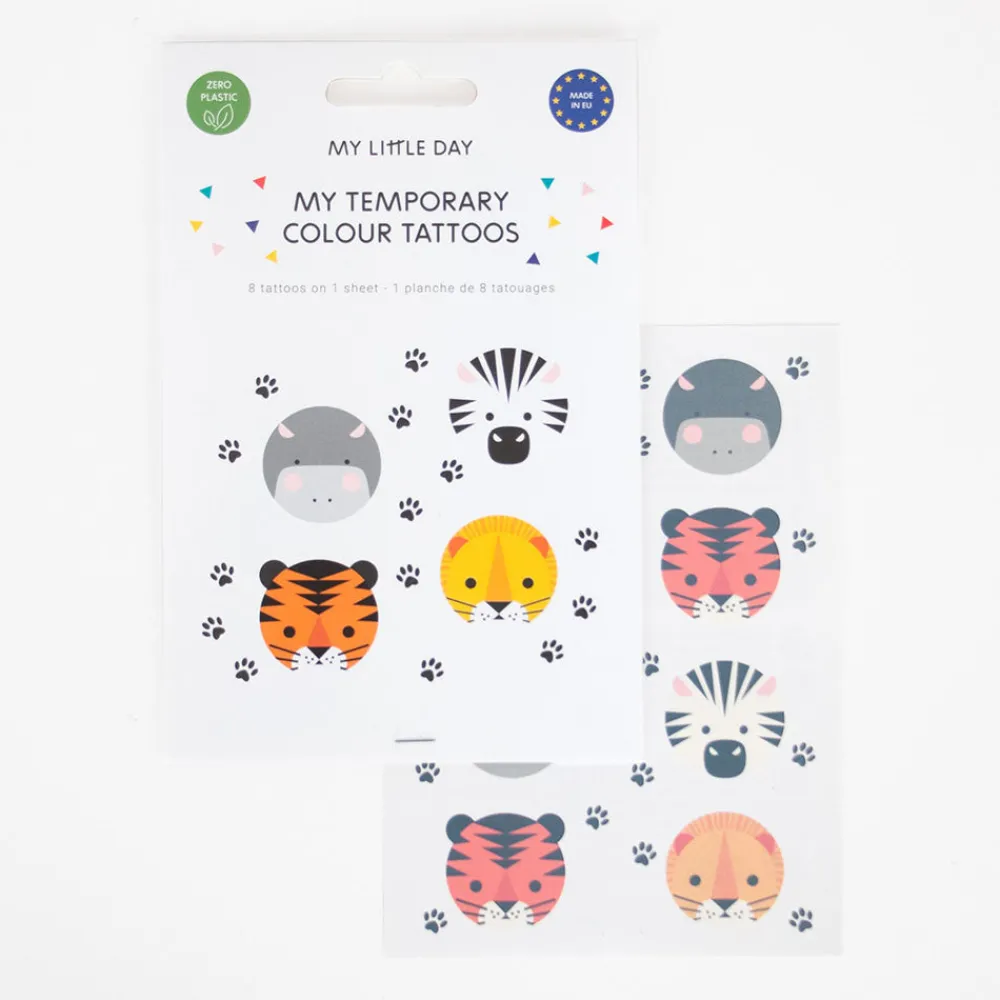 Cheap My Little Day 1 Sheet Of 8 Safari Tattoos