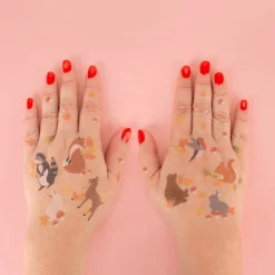 New My Little Day 1 Sheet Of 8 Woodland Animal Tattoos