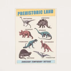 Store Rex London 2 Sheets Of Dinosaur Temporary Tattoos