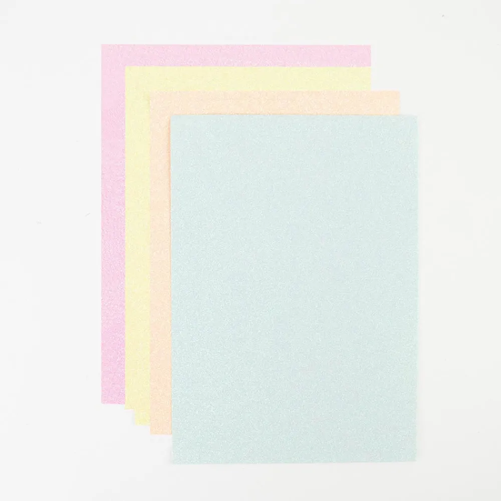 Discount Rico Design 10 Sheets Of Pastel Glitter Paper