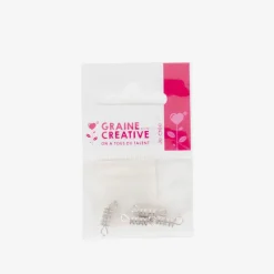 Store Graine Créative 4 Silver Cylindrical Clasps