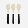 Best Party Pro 8 Small Black Wooden Spoons