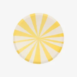 Cheap Meri Meri 8 Small Yellow Striped Plates