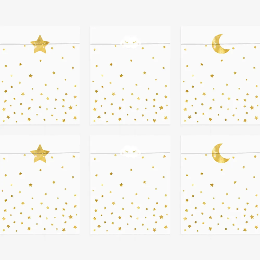 Outlet Party Deco 6 Star Pockets And Sky Stickers