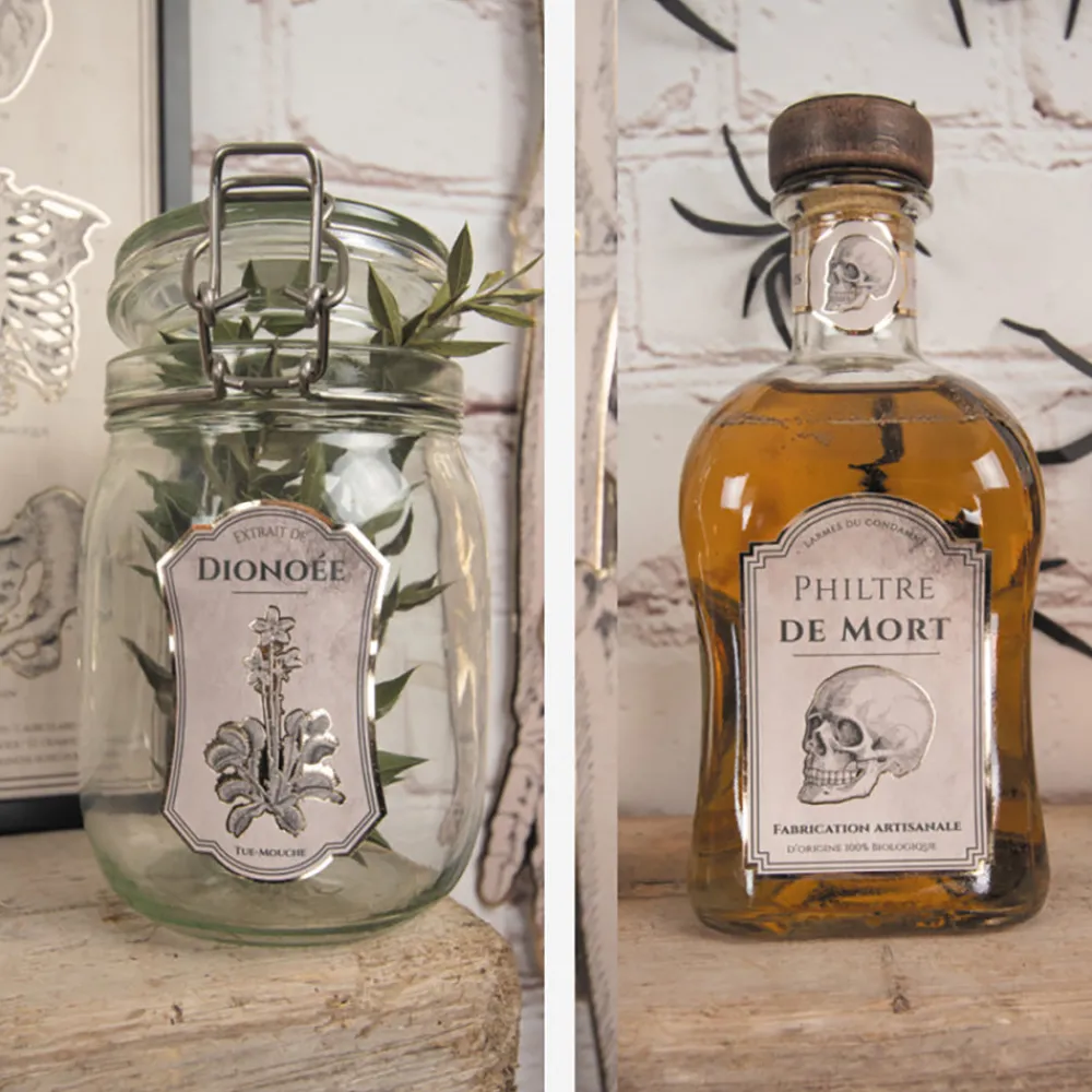 Hot Party Pro 15 Stickers For Halloween Cabinet Of Curiosities Bottle