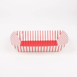Hot Unique Party 4 Striped Red Trays