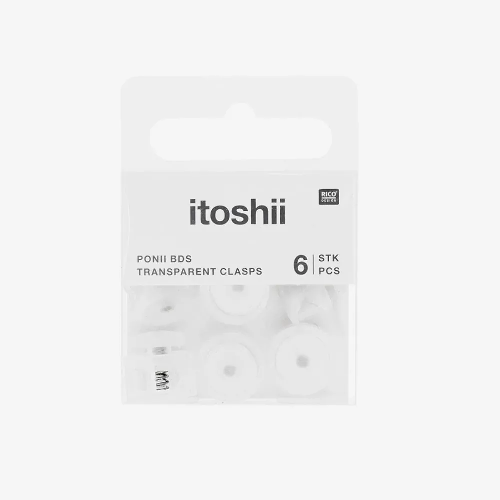 Cheap Rico Design 6 Transparent Clasps