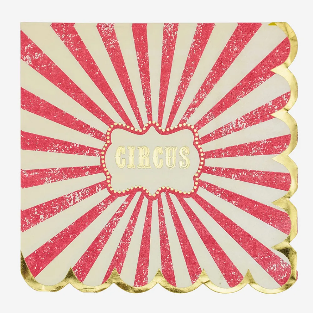 Best Sale Arty Fêtes Factory 16 Vintage Circus Napkins