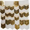 New Arty Fêtes Factory 7 White And Gold Tassel Garlands