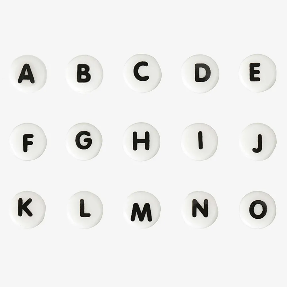 Best Sale Rico Design 1 White Ceramic Alphabet Bead