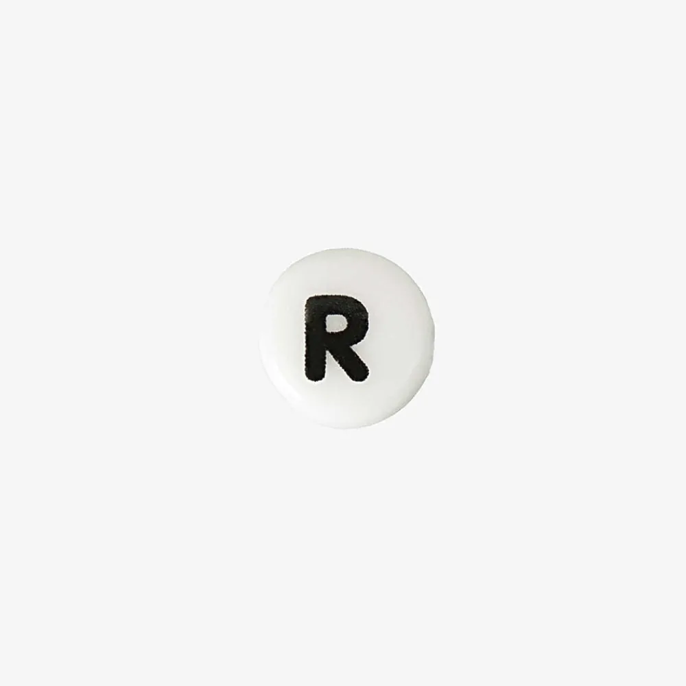 Best Sale Rico Design 1 White Ceramic Alphabet Bead