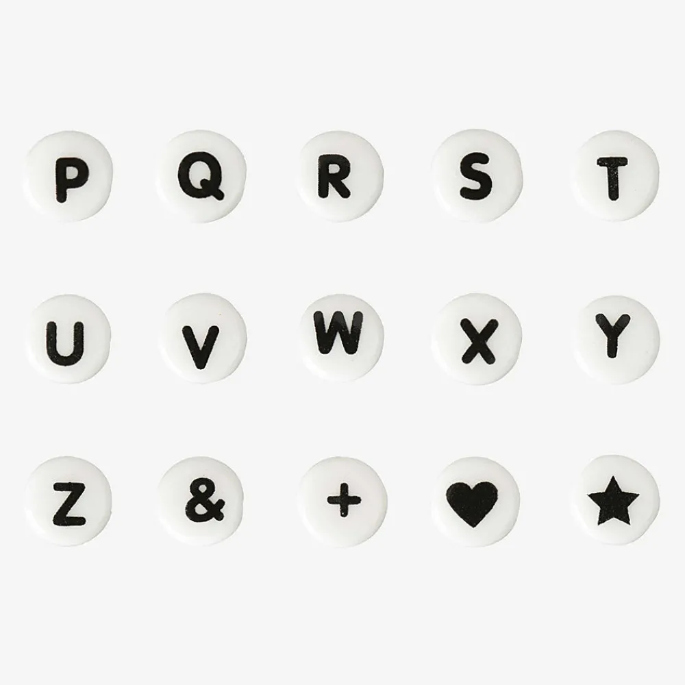 Best Sale Rico Design 1 White Ceramic Alphabet Bead