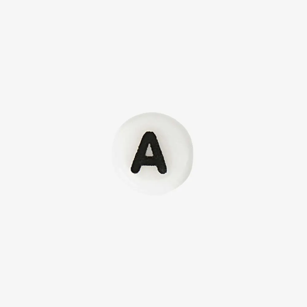 Best Sale Rico Design 1 White Ceramic Alphabet Bead