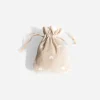 Best Sale Arty Fêtes Factory 5 White Heart Linen Pouches