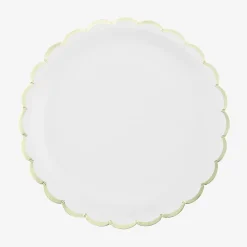 Hot Party Pro 8 White Scalloped Plates