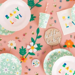 Clearance Rico Design 48 Wooden Pastel Floral Confetti