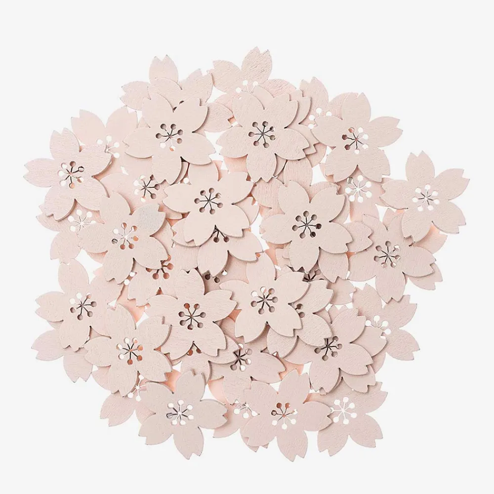 Flash Sale Rico Design 48 Wooden Pink Cherry Blossom Confetti
