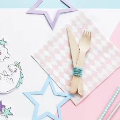 Best Sale Party Deco 18 Wooden Place Settings