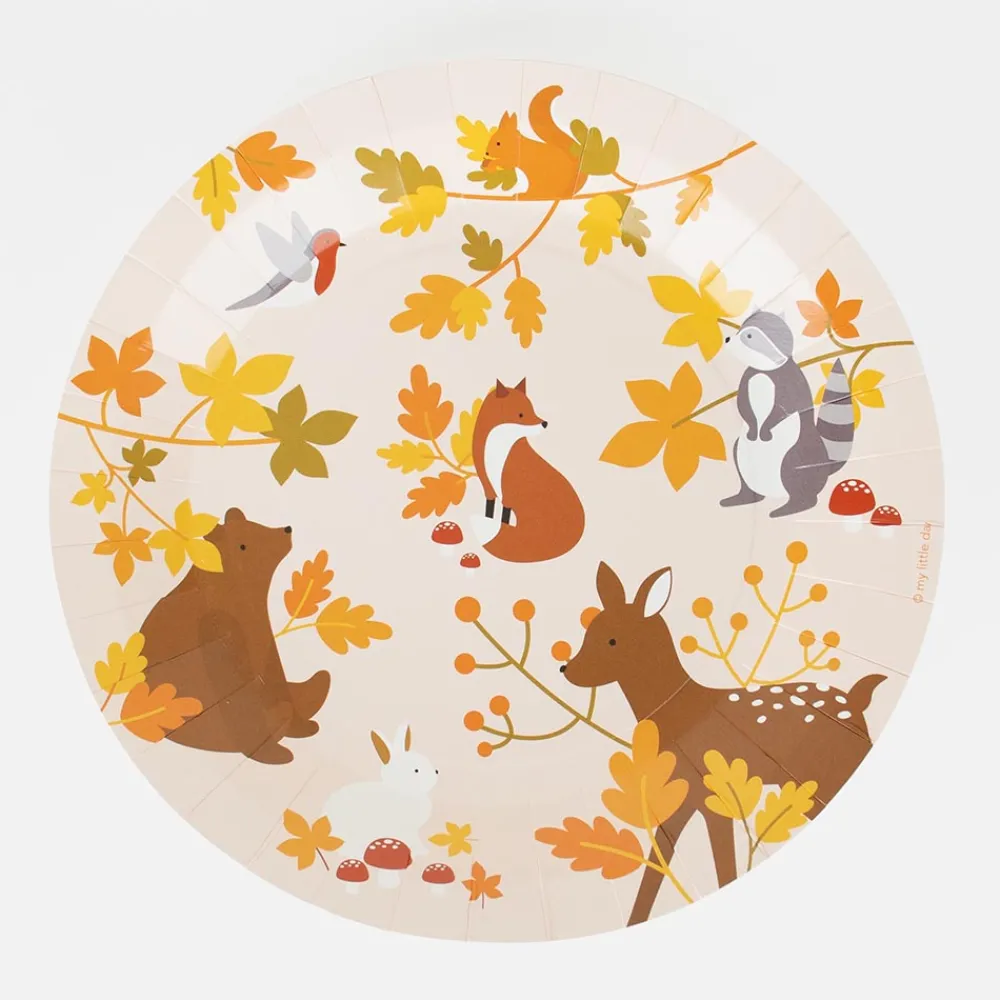 Online My Little Day 8 Woodland Animal Plates