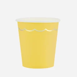 Flash Sale Party Pro 8 Yellow Scalloped Cups
