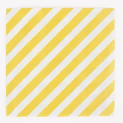 Fashion My Little Day 20 Yellow Striped Napkins