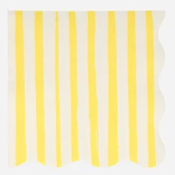 Outlet Meri Meri 16 Yellow Striped Napkins