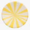 Hot Meri Meri 8 Yellow Striped Plates
