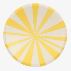 Hot Meri Meri 8 Yellow Striped Plates
