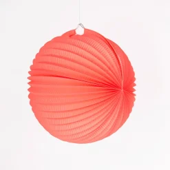 Store Party Pro Accordion Round Paper Lantern - Coral