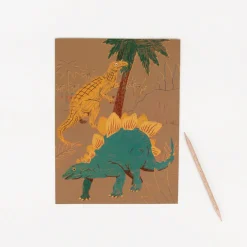 Clearance Djeco Activity: Dinosaur Scratch Cards