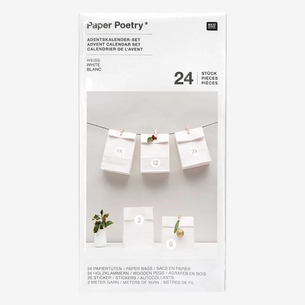 Clearance Rico Design Advent - White Advent Calendar