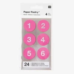 Cheap Rico Design Advent Calendar - 24 Fuchsia Self-Adhesive Stickers