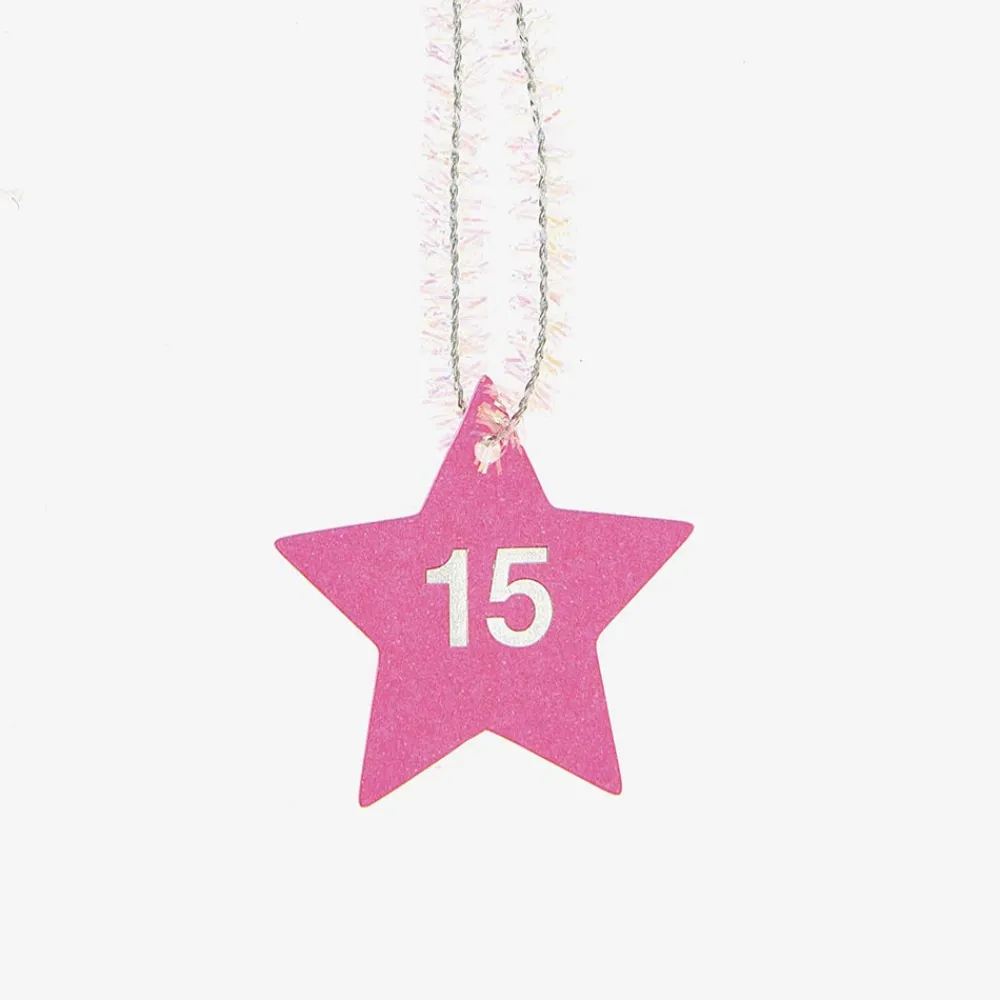 Sale Rico Design Advent Calendar - 24 Neon Pink Star Gift Tags