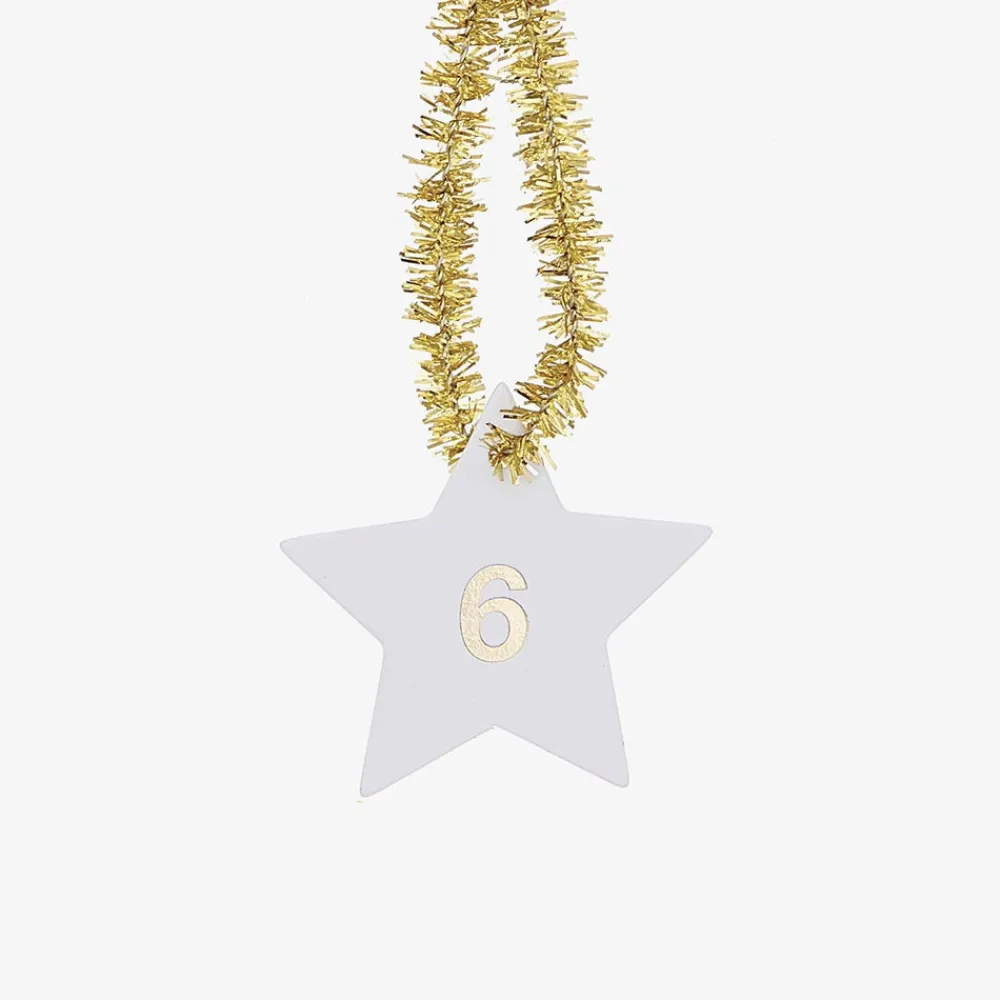 Sale Rico Design Advent Calendar - 24 White Star Gift Tags