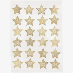 Best Sale Rico Design Advent Calendar - 24 Wooden Star Stickers With Golden Stickers