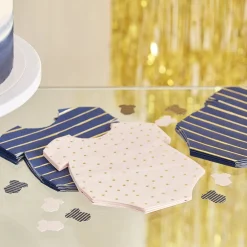 Online Ginger Ray Baby Shower - 16 Pink And Blue Body Napkins