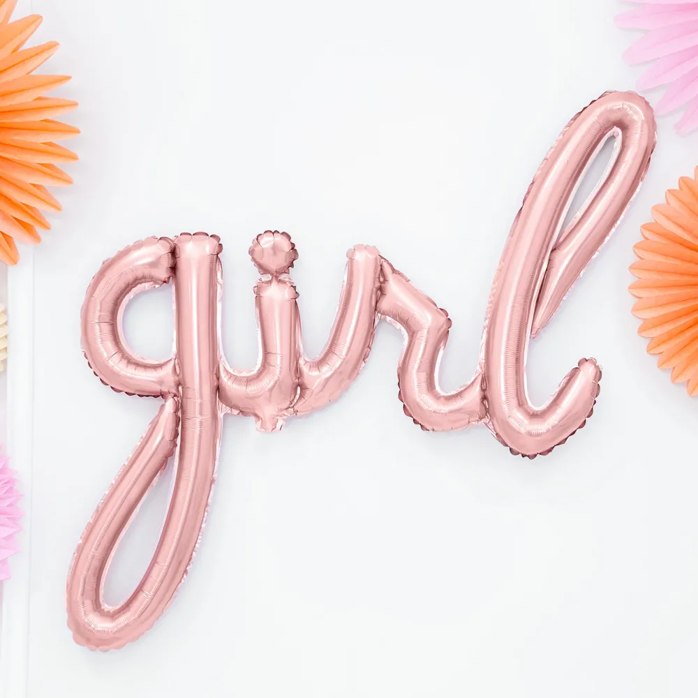 Store Party Deco Baby Shower - Letter Balloon - Girl Rose Gold